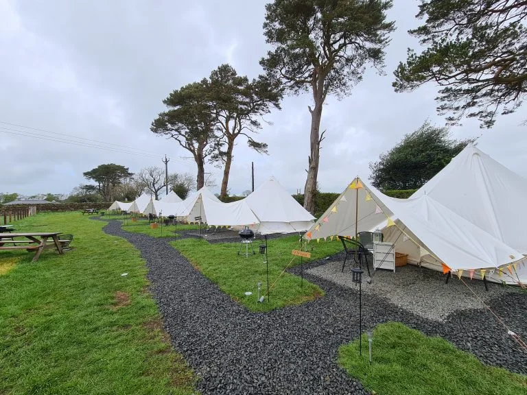 Bell tent glamping in Matfen, Northumberland at Dark Sky Glamping