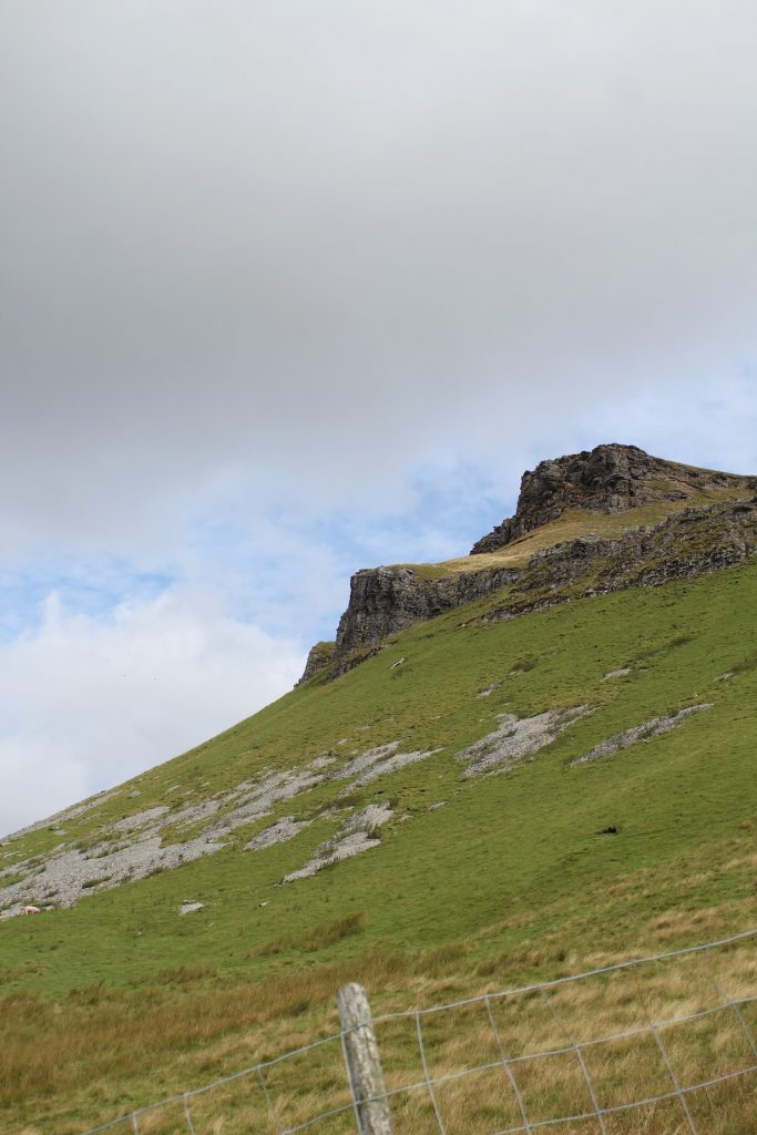 View to the summit of Pen-y-Ghent from the climb up