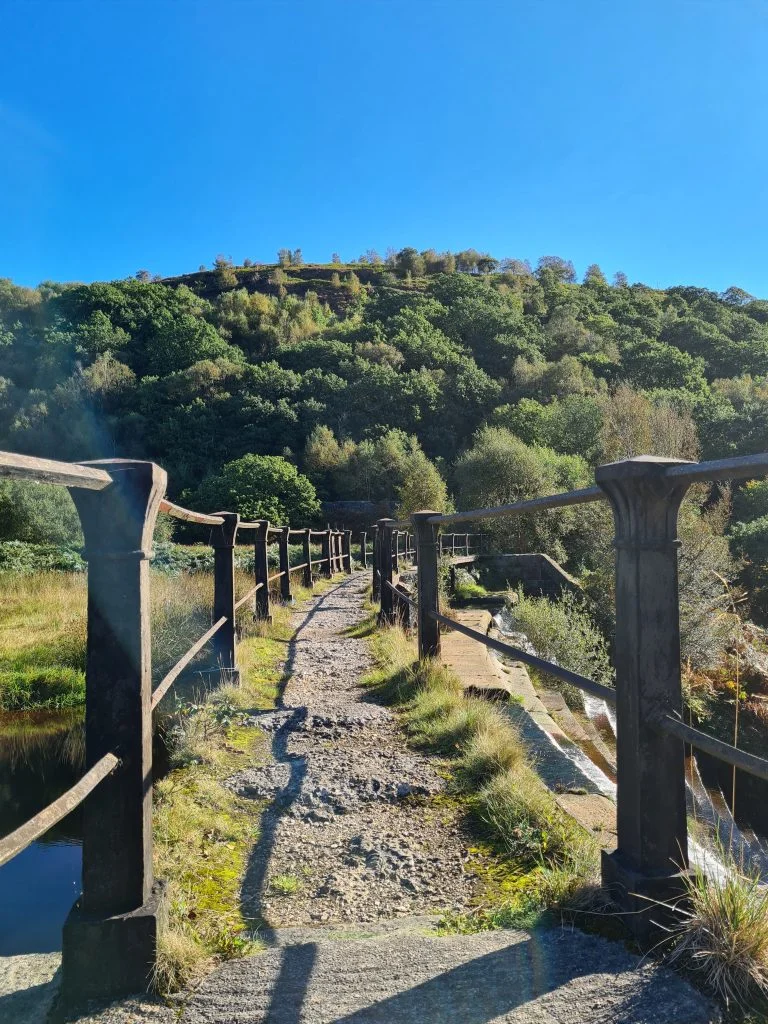 View over the Weir Bridge at Crowden
