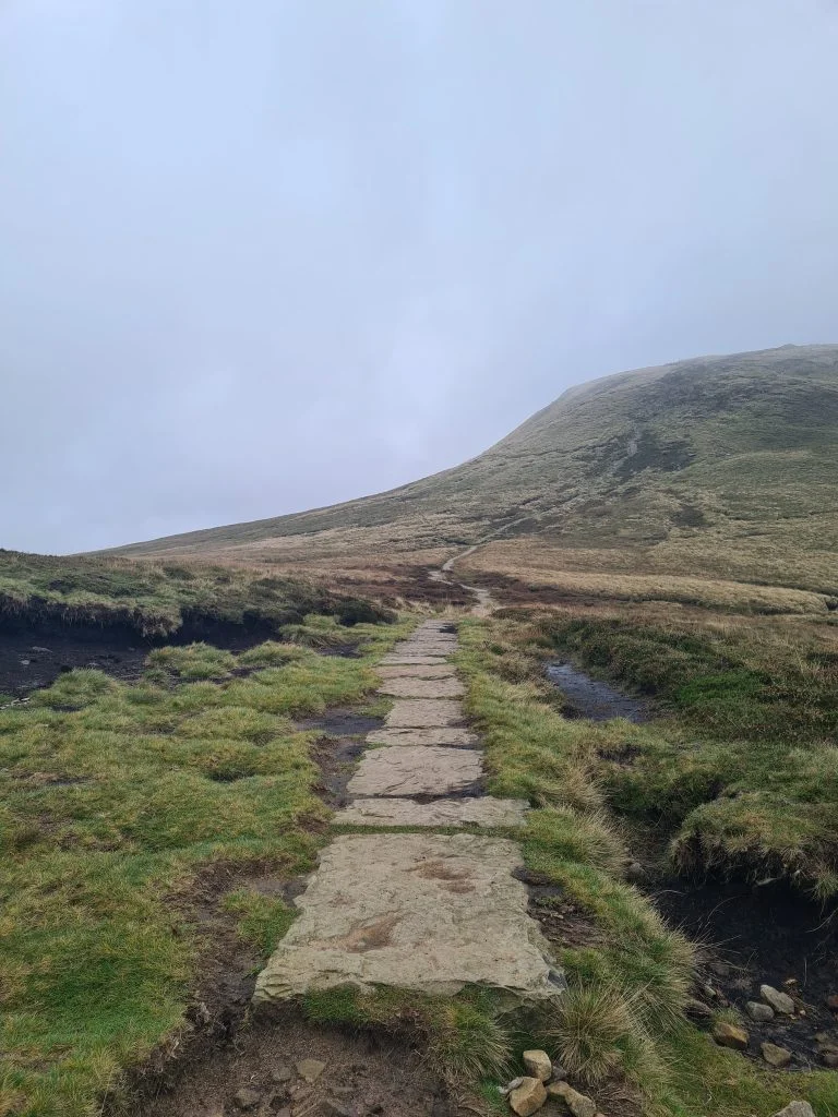 The Pennine Way leading to the foot of Kinder Scout
