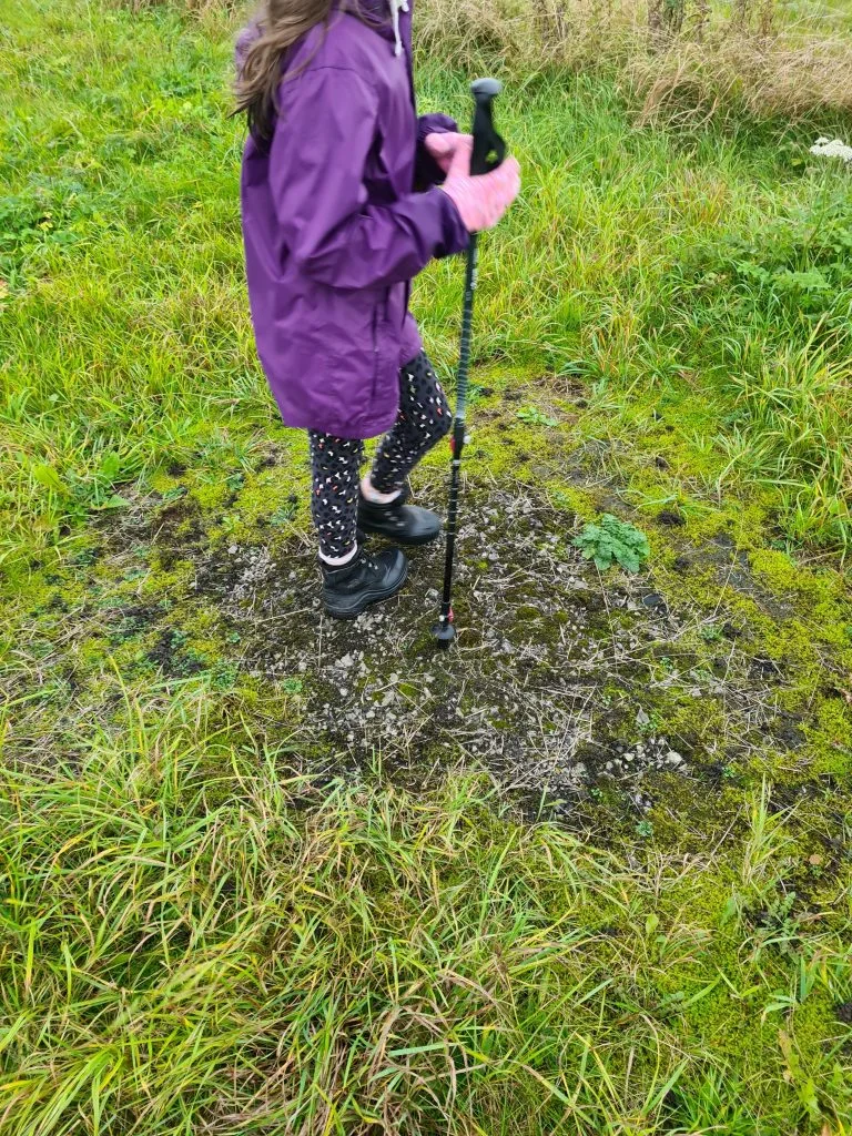Base plate for Hollingworth Head trig point - The Wandering Wildflower