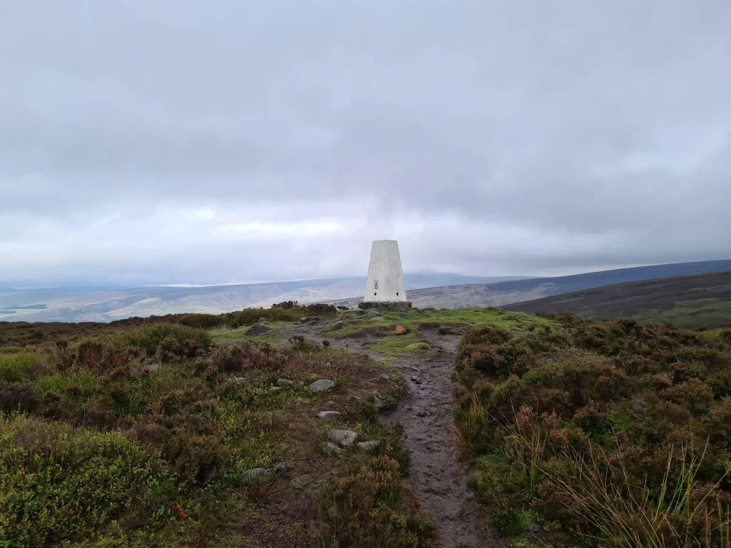 Harry Hut trig point on the moors - The Wandering Wildflower