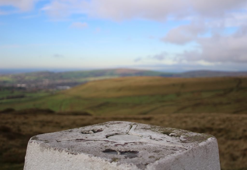 View from the top of Cock Hill trig point