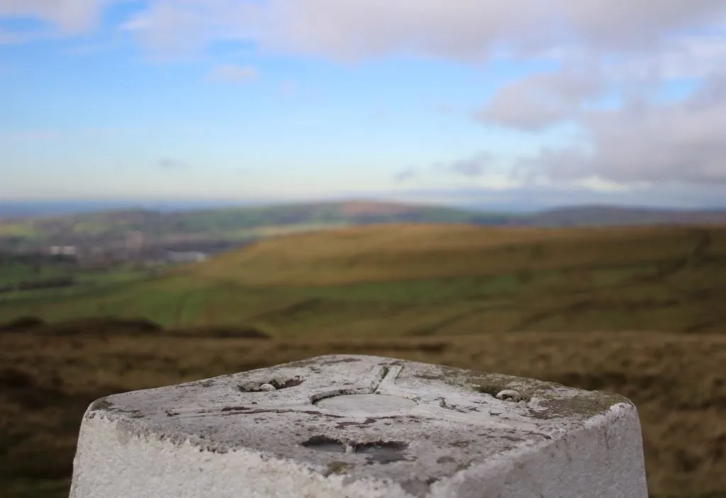 View from the top of Cock Hill trig point