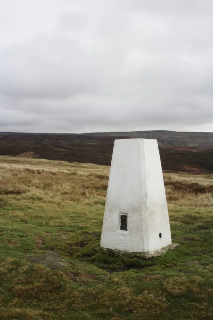 Cock Hill Trig Point with Views over to Bleaklow