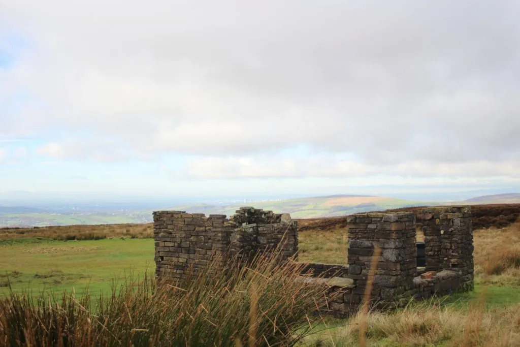Ruined building on the top of Cock Hill