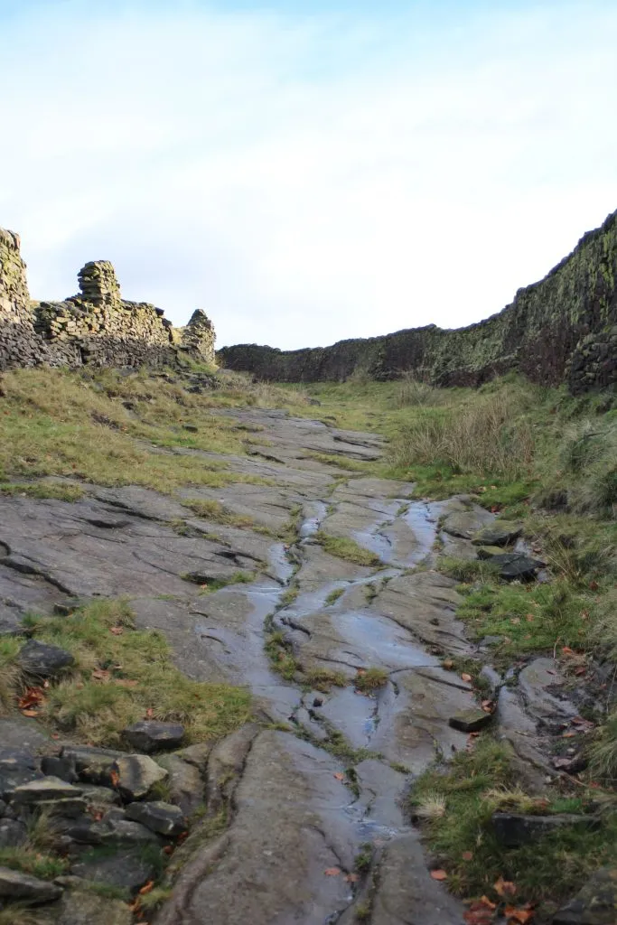 Old quarry track leading to Cock Hill