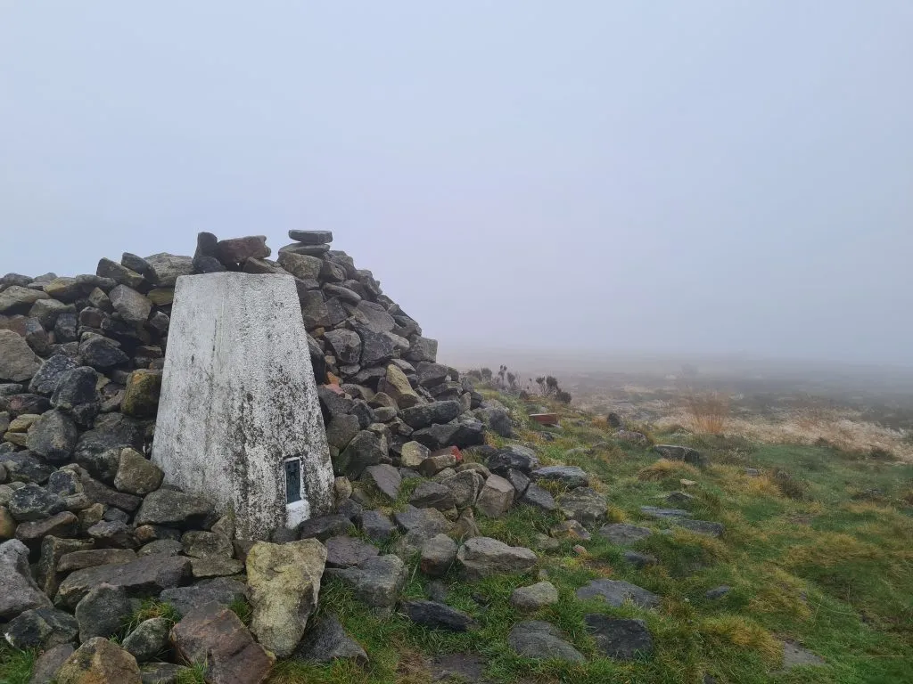 Alphin Pike trig point, Peak District