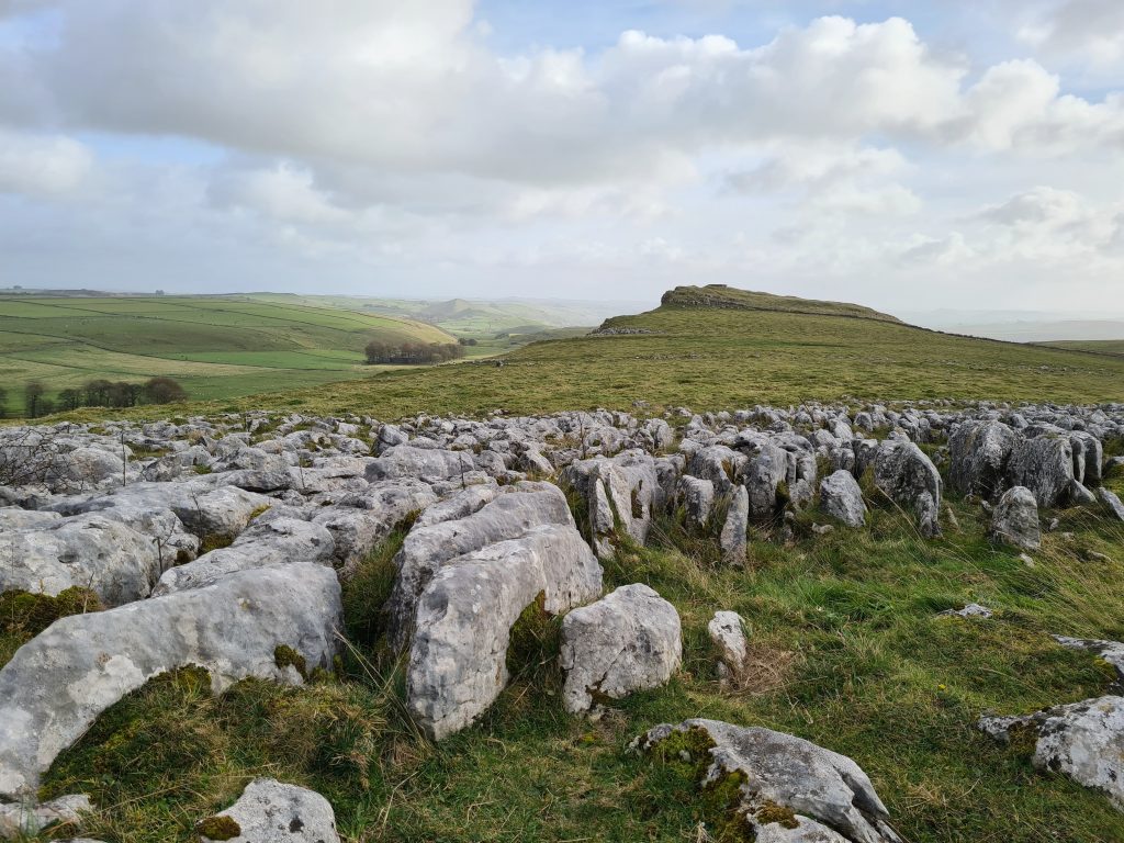 Views of High Edge summit from the limestone formations