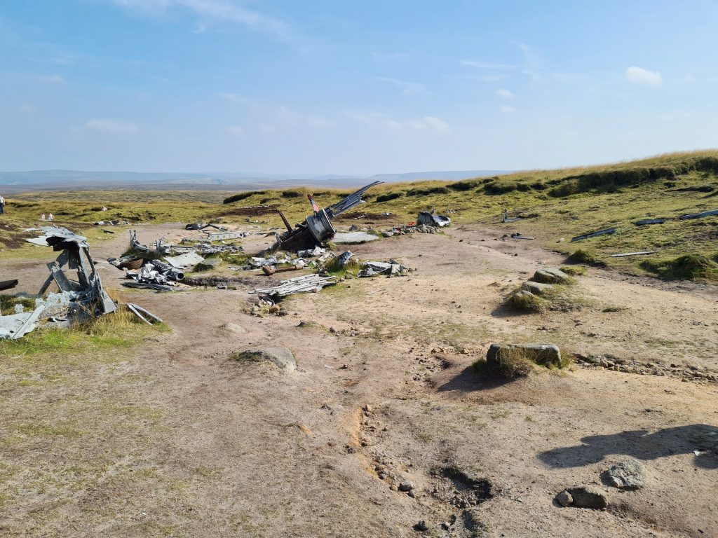 Wreckage of the B29 Over Exposed plane crash on Bleaklow