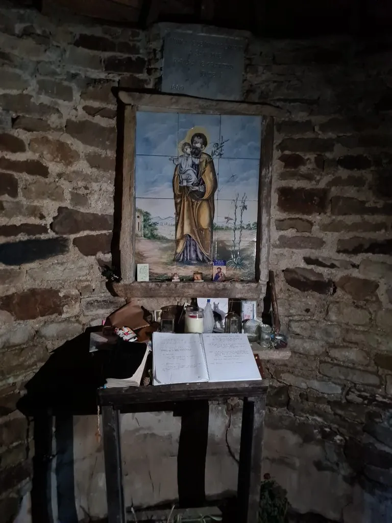 The inside of St Joseph's Shrine, Errwood Hall near Macclesfield