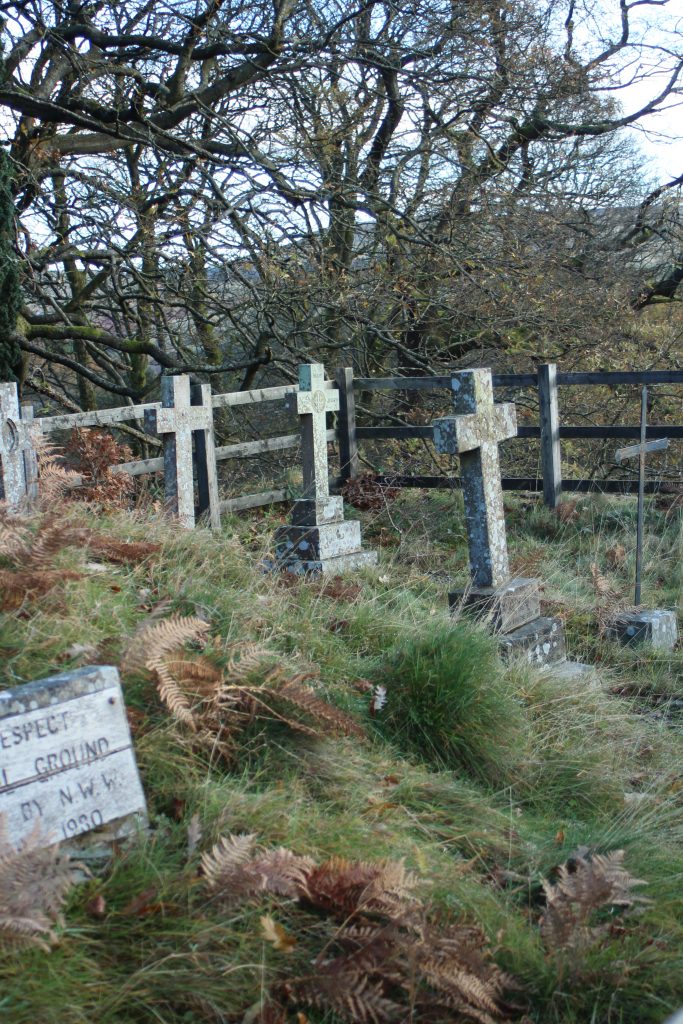 Grimshawe family cemetery at Errwood Hall, near Buxton