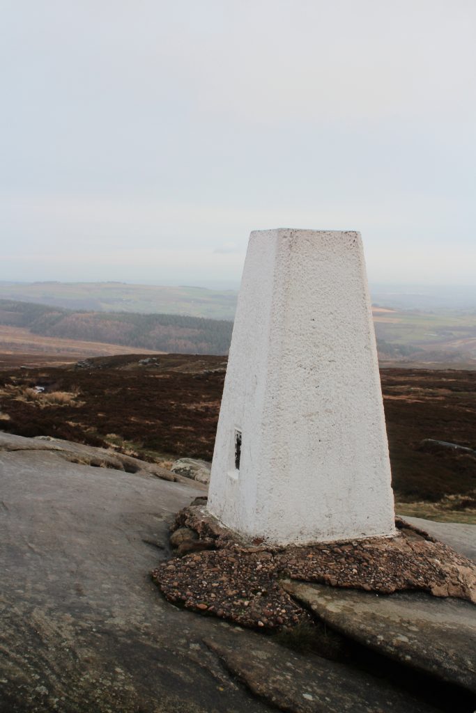Views from Back Tor trig point over the moorland