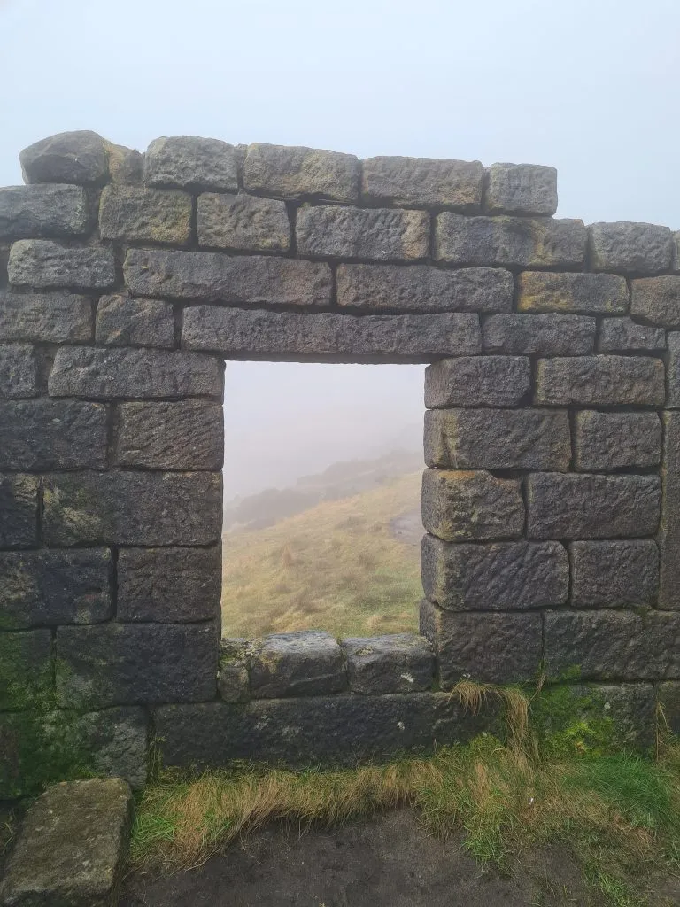 View through the window of Bramley's Cot, near Dovestone Reservoir - Peak District Ethels walks from The Wandering Wildflower