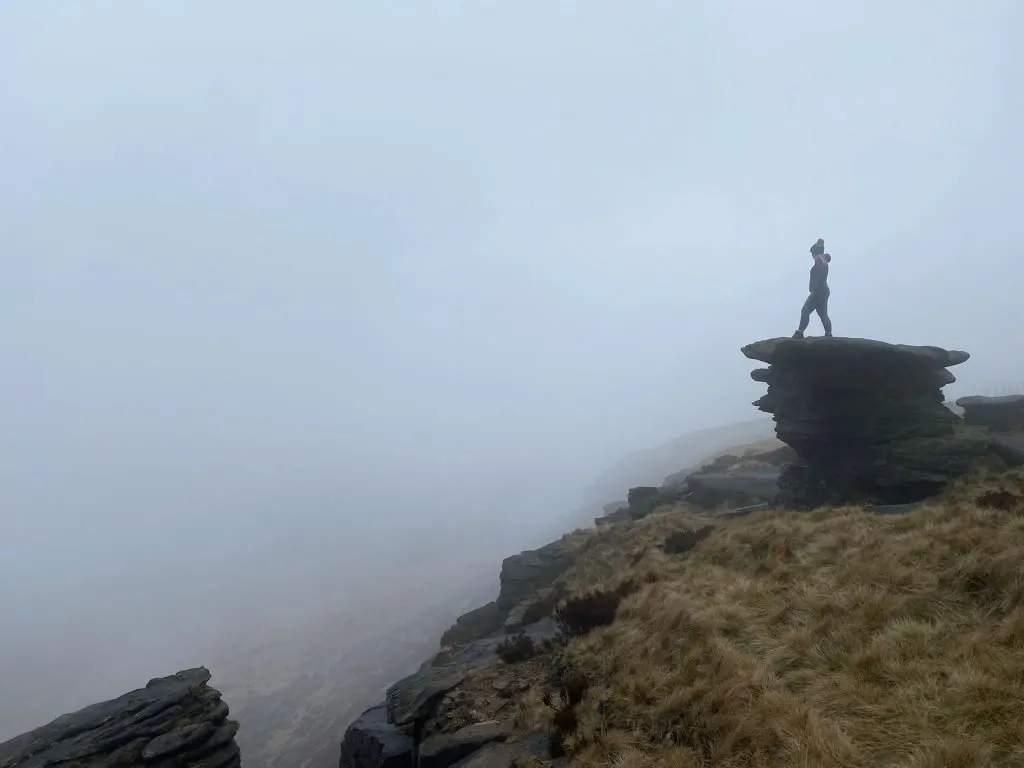 Rock formations on the ridge above Dovestone Reservoir
