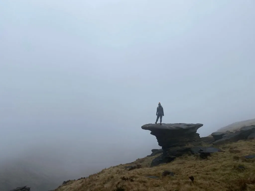 Rock formations on the ridge above Dovestone Reservoir
