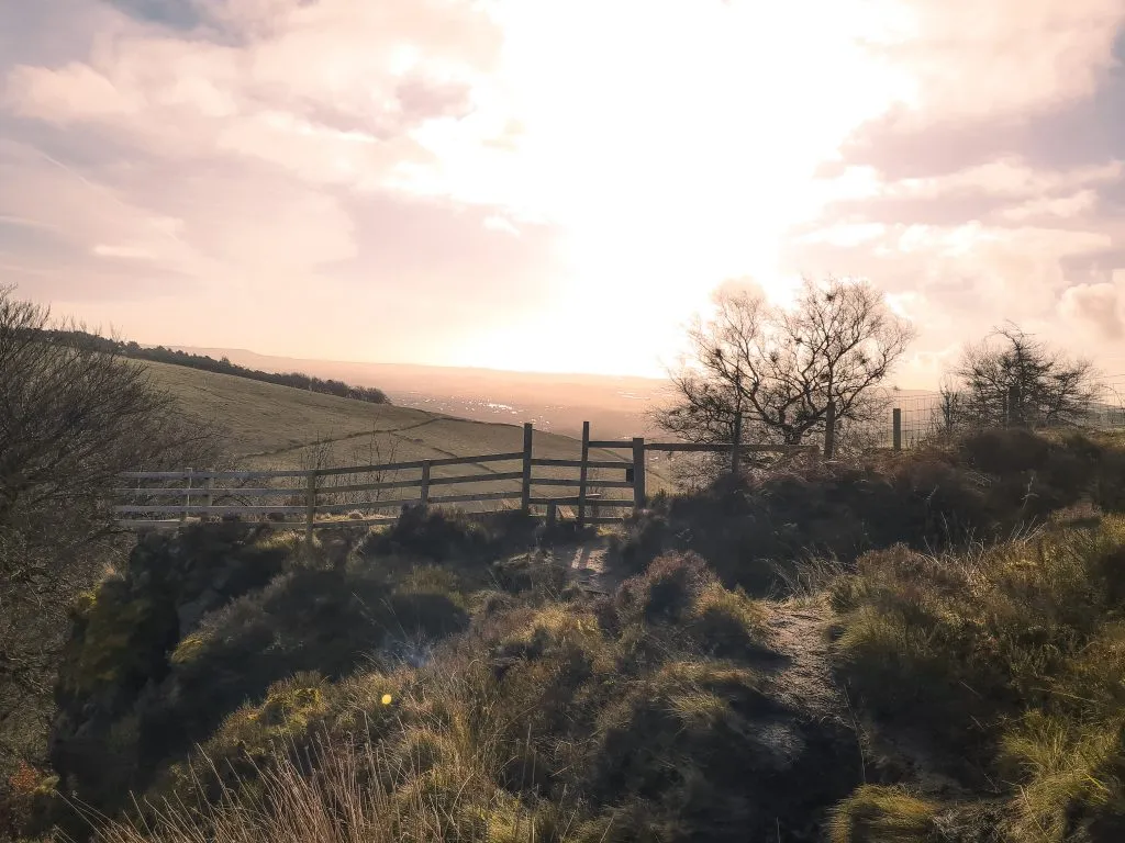 Beautiful pinky purple skies over Buxton