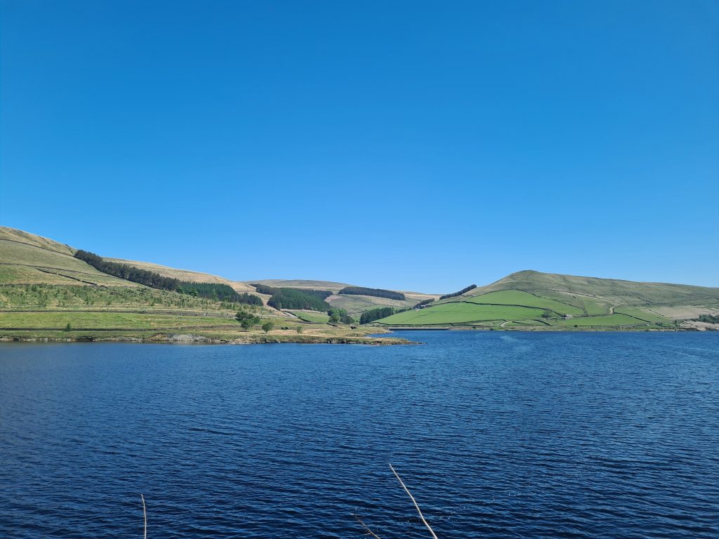 Views of Woodhead Reservoir and Pikenaze Hill from the Trans Pennine Trail