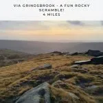 Pinterest image for Grindslow Knoll scramble walk by The Wandering Wildflower