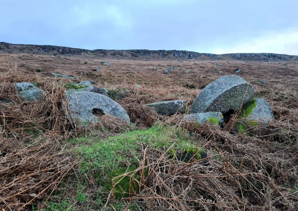 Millstones near High Neb, Stanage Edge in the Peak District