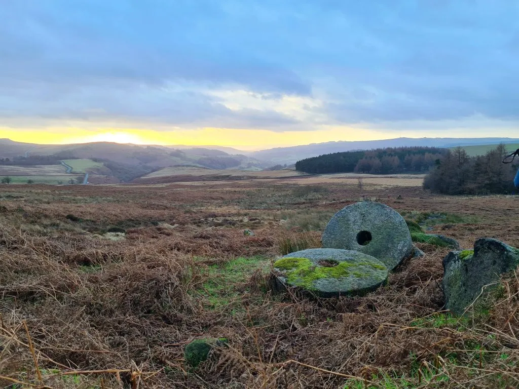 Millstones near High Neb, Stanage Edge in the Peak District
