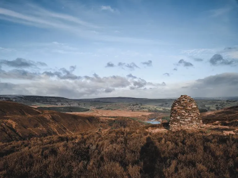 Beehive Cairn above Ramsden Reservoir - The Wandering Wildflower - Walks in Holmfirth