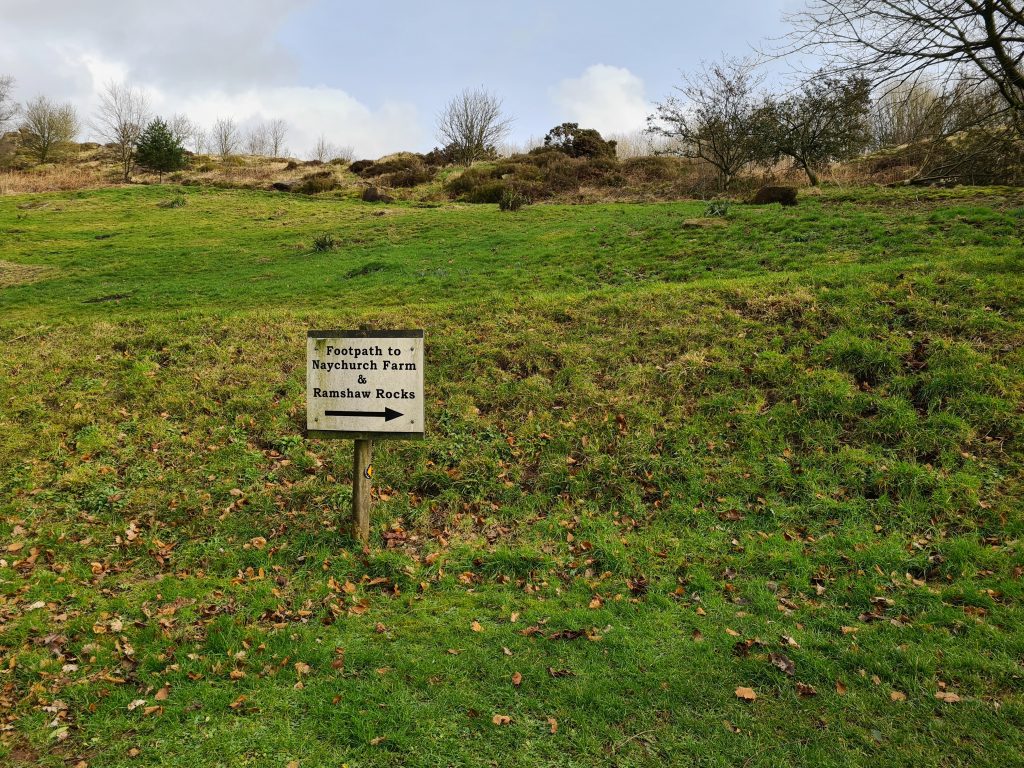 Signpost to Naychurch Farm