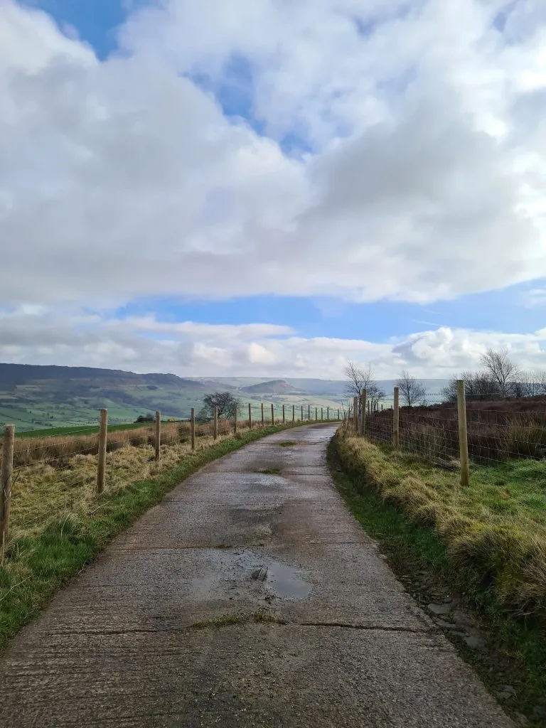 Farm track - 17 Mile Peak District walk by The Wandering Wildflower