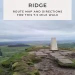 Pin image for Shutlingsloe and Whetstone Ridge Walk by The Wandering Wildflower