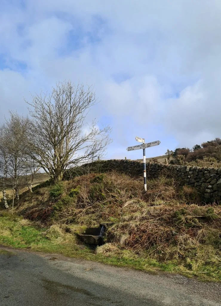 Peak District sign post near The Roaches - The Wandering Wildflower blog