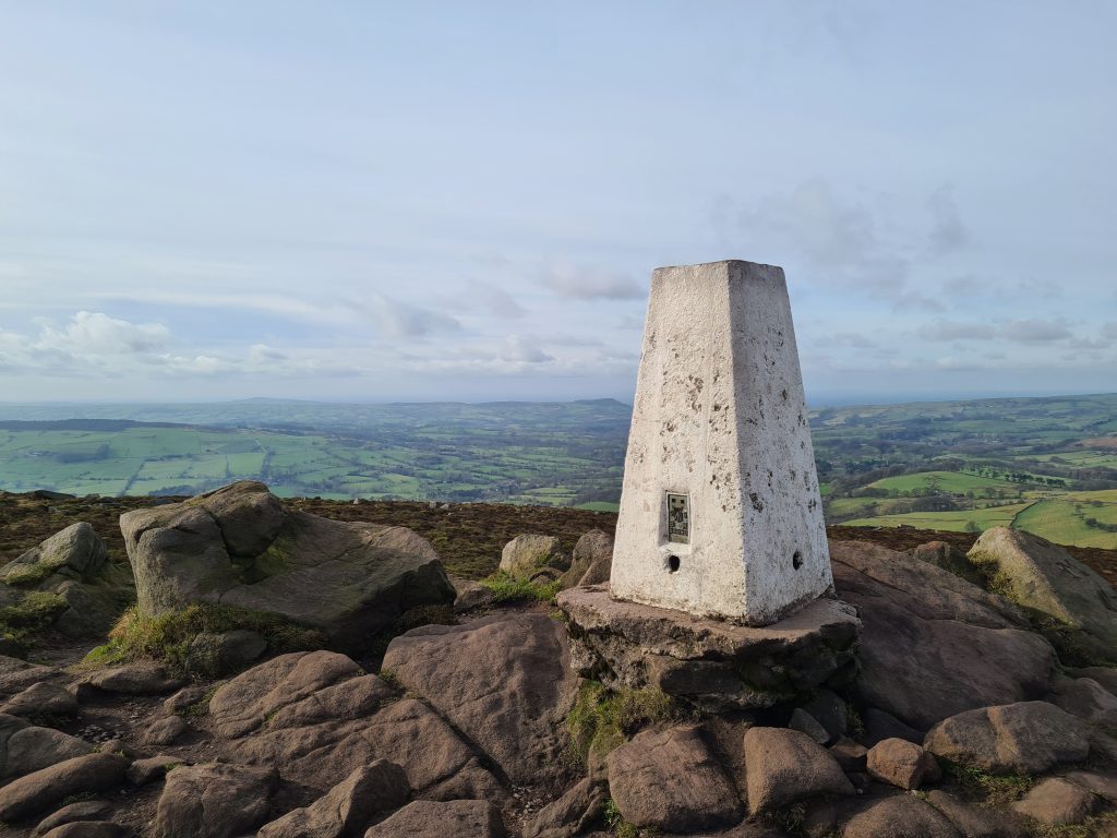 The Roaches trig point - Long Peak District walks from The Wandering Wildflower