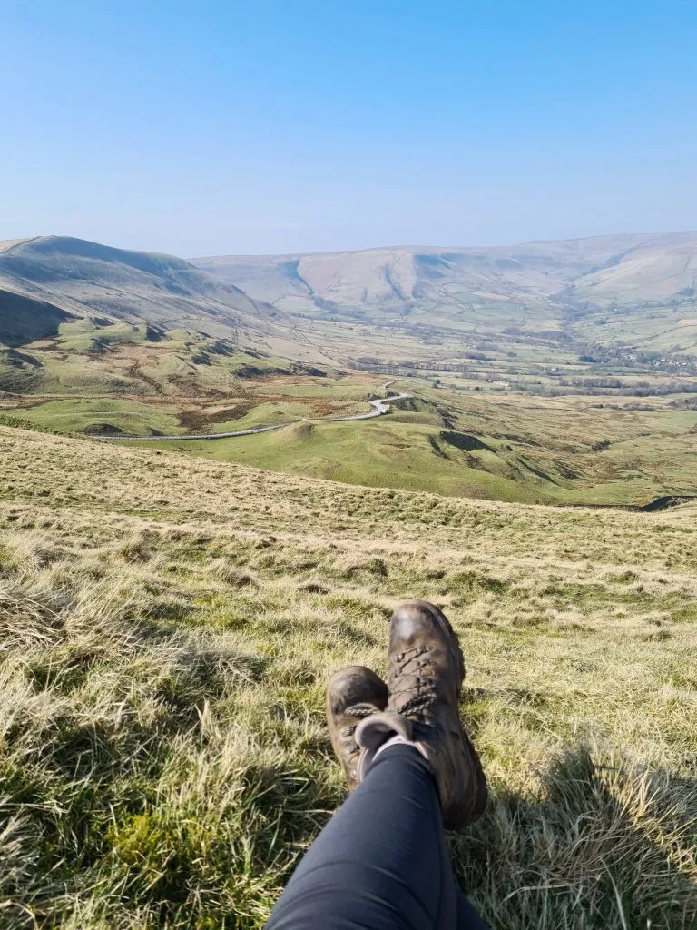 Views over the Vale of Edale from Mam Tor - The Wandering Wildflower Peak District Walks