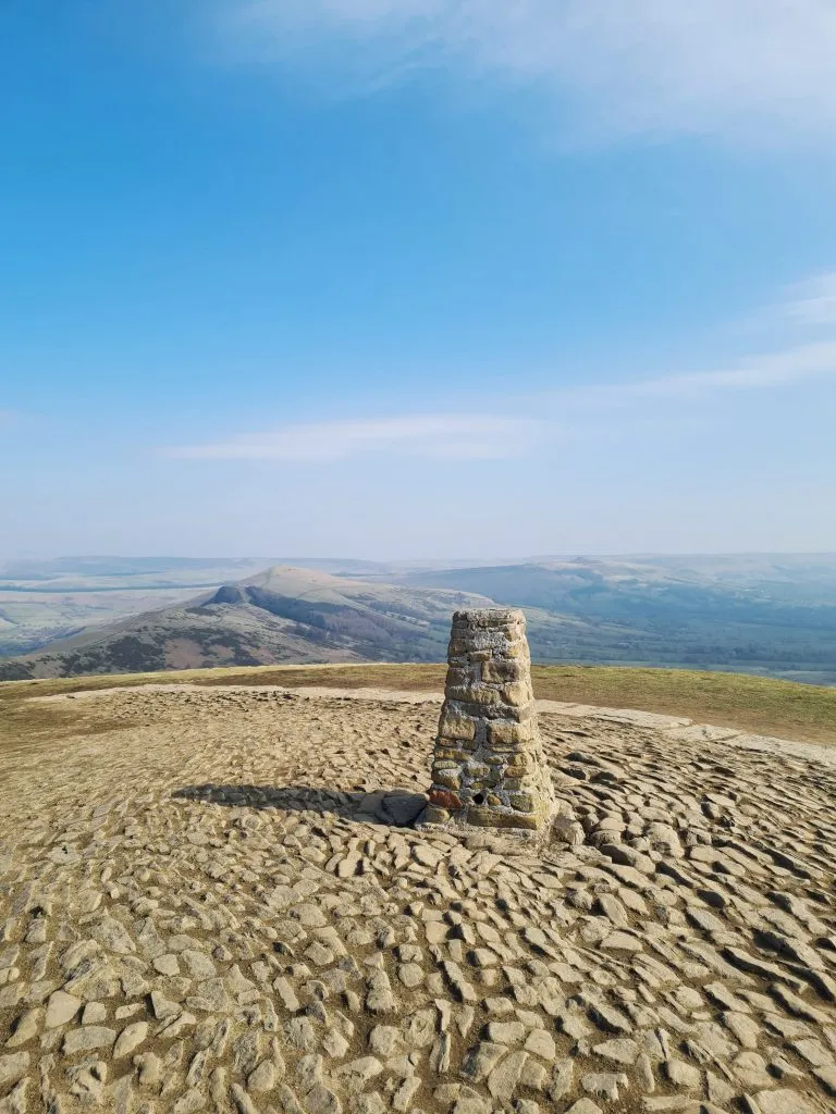 Mam Tor trig point, Peak District walks from The Wandering Wildflower