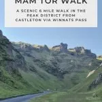 Pinterest image for Castleton to Mam Tor Circular Walk via Winnats Pass - Peak District Walks from The Wandering Wildflower