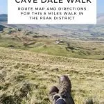 Pinterest image for Castleton to Mam Tor Circular Walk via Winnats Pass - Peak District Walks from The Wandering Wildflower