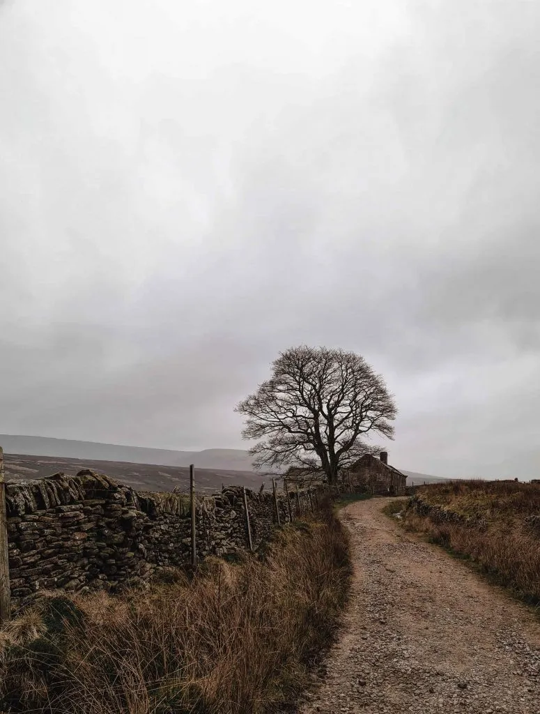 A winding country lane near Black Hill and Digley Reservoir