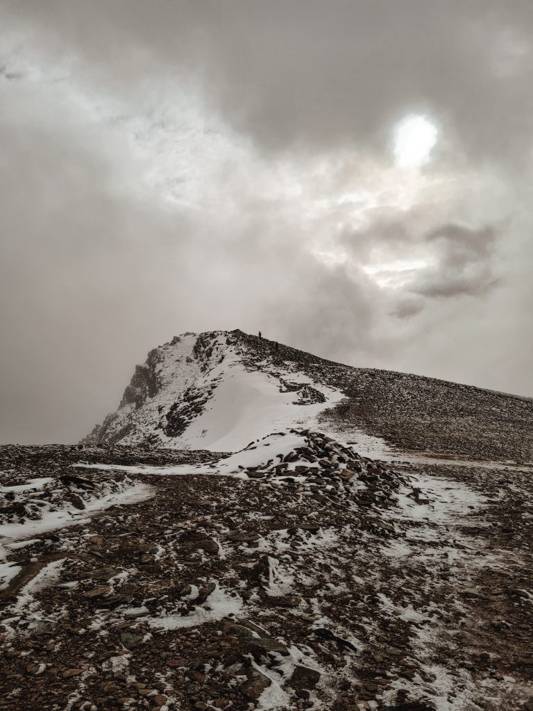 Y Garn summit with a covering of snow