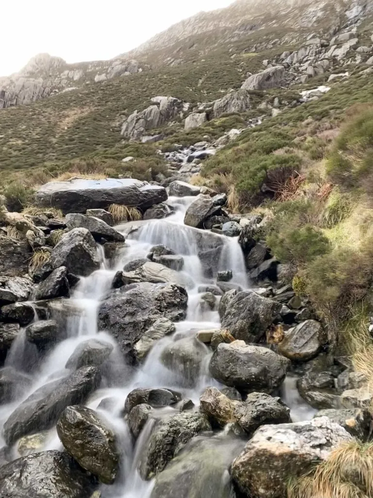 A waterfall in the Ogwen Valley