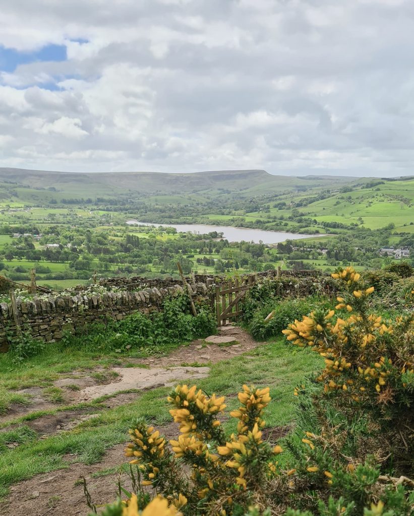 View from Eccles Pike over Combs Reservoir towards Combs Edge