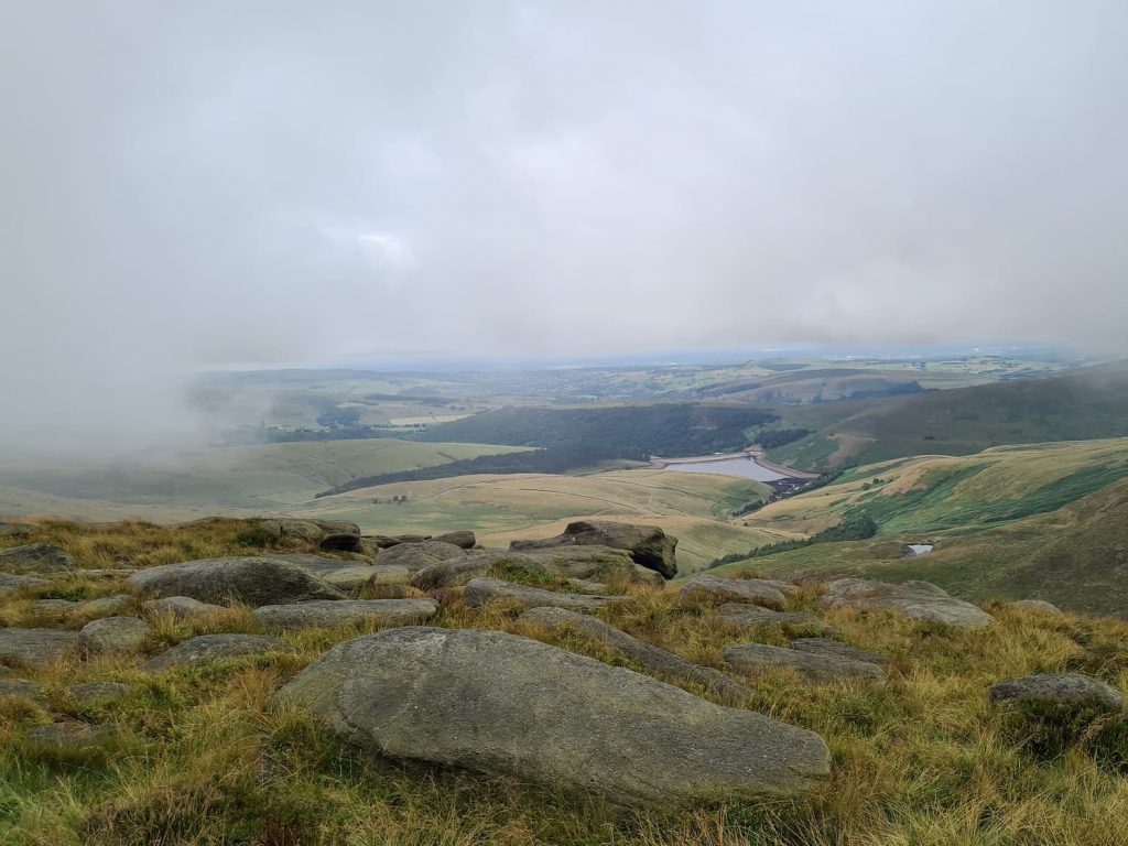 Kinder Reservoir as seen from Kinder Scout