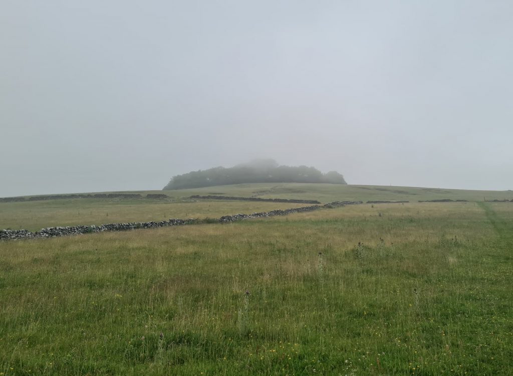 Minninglow in the mist