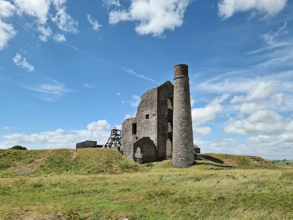 The ruins of an old lead mine in the Peak District, Magpie Mine