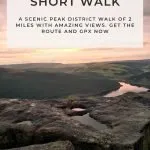 Pinterest Image for Bamford Edge Short Walk - Peak District Sunsets - The Wandering Wildflower