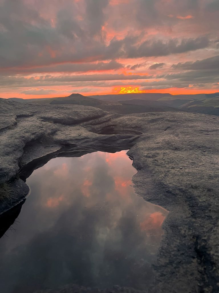 Sunset at Bamford Edge, The Peak District - The Wandering Wildflower