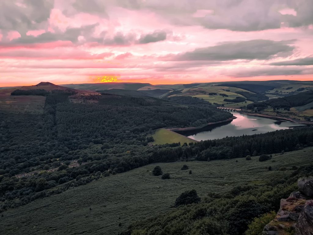 Sunset at Bamford Edge, The Peak District - The Wandering Wildflower