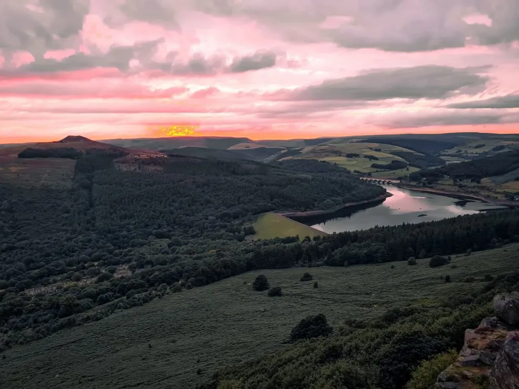 Sunset at Bamford Edge, The Peak District - The Wandering Wildflower
