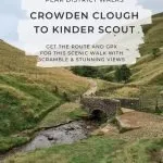 Pin Image - Crowden Clough Scramble to Kinder Scout and Jacobs Ladder - Peak District Walks from The Wandering Wildflower
