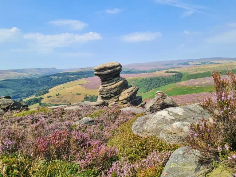 The Salt Cellar, Derwent Edge and heather - The Wandering Wildflower