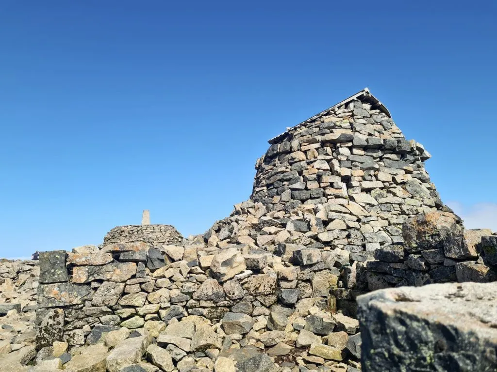 Ben Nevis summit and storm shelter - The Wandering Wildflower