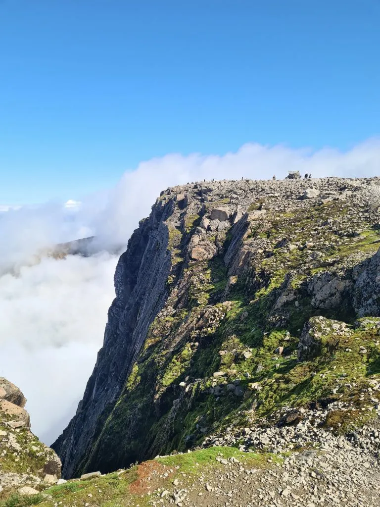 Gardyloo Gully at Ben Nevis summit - quite a drop!